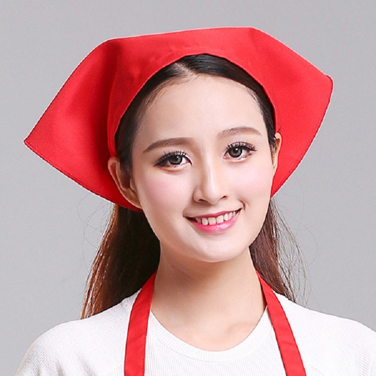 Mũ turban công việc bếp cho nam nữ phục vụ, khăn tam giác, mũ đầu bếp, có thể điều chỉnh