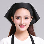 Mũ turban công việc bếp cho nam nữ phục vụ, khăn tam giác, mũ đầu bếp, có thể điều chỉnh