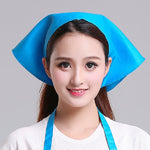 Mũ turban công việc bếp cho nam nữ phục vụ, khăn tam giác, mũ đầu bếp, có thể điều chỉnh