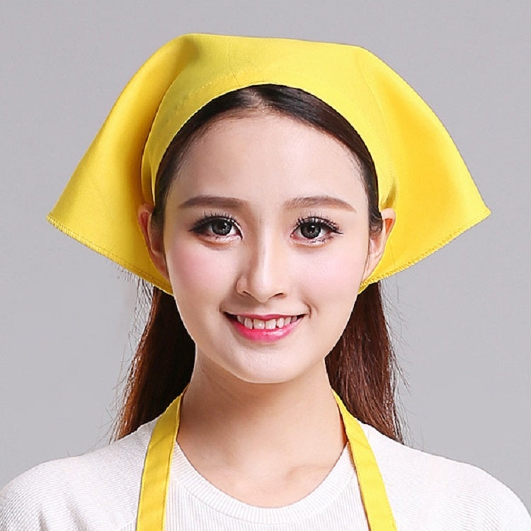 Mũ turban công việc bếp cho nam nữ phục vụ, khăn tam giác, mũ đầu bếp, có thể điều chỉnh