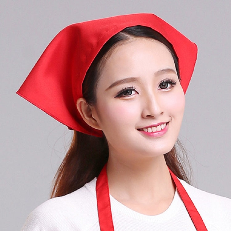 Mũ turban công việc bếp cho nam nữ phục vụ, khăn tam giác, mũ đầu bếp, có thể điều chỉnh