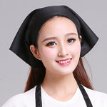 Mũ turban công việc bếp cho nam nữ phục vụ, khăn tam giác, mũ đầu bếp, có thể điều chỉnh