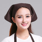 Mũ turban công việc bếp cho nam nữ phục vụ, khăn tam giác, mũ đầu bếp, có thể điều chỉnh