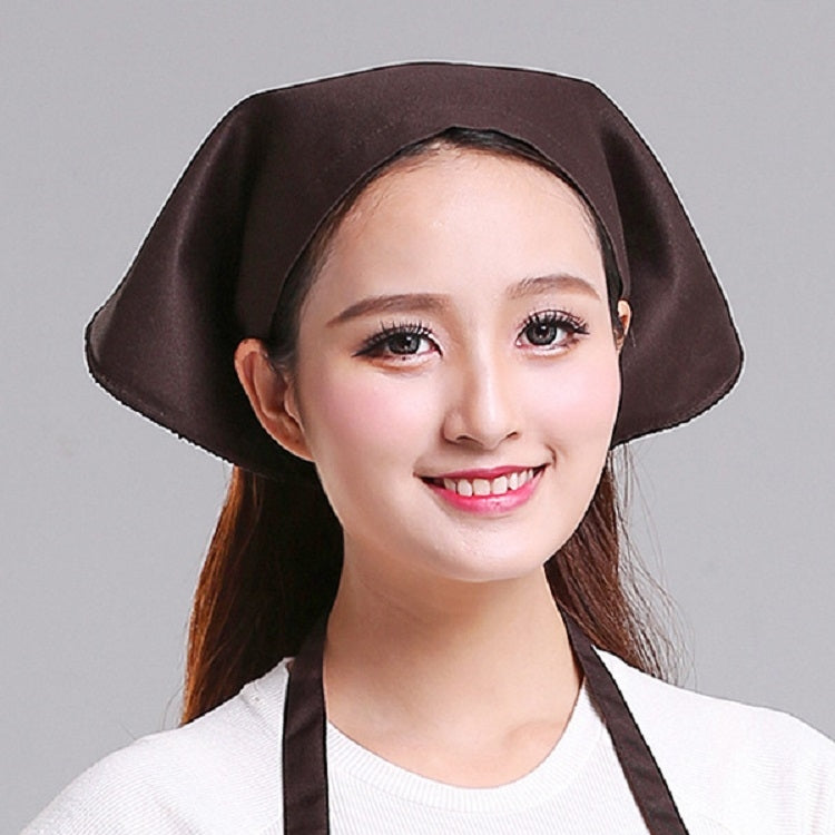 Mũ turban công việc bếp cho nam nữ phục vụ, khăn tam giác, mũ đầu bếp, có thể điều chỉnh
