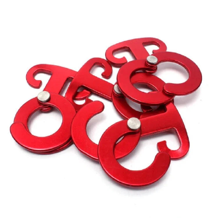 Móc đa năng ngoài trời hình chữ T bằng hợp kim nhôm tự khóa, móc carabiner an toàn cho cắm trại đi bộ, móc tự khóa hình chữ T