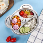 Đĩa ăn hoạt hình lưới thép không gỉ cho trẻ em dùng trong gia đình, Đĩa ăn