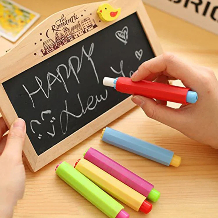 Giữ phấn nam châm không bụi, kẹp phấn lò xo đôi tự điều chỉnh, màu ngẫu nhiên, kẹp phấn tự điều chỉnh