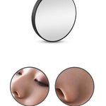 Gương tròn nhỏ phóng đại có cốc hút, gương trang điểm 8,8cm, gương trang điểm phóng đại màu đen 10 lần, màu đen 5 lần
