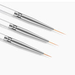 3 cọ vẽ móng nghệ thuật, cọ mỏng acrylic pha lê, bút vẽ kẻ sọc hoa, dụng cụ làm móng