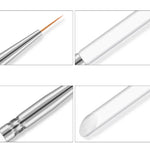 3 cọ vẽ móng nghệ thuật, cọ mỏng acrylic pha lê, bút vẽ kẻ sọc hoa, dụng cụ làm móng