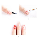 3 cọ vẽ móng nghệ thuật, cọ mỏng acrylic pha lê, bút vẽ kẻ sọc hoa, dụng cụ làm móng