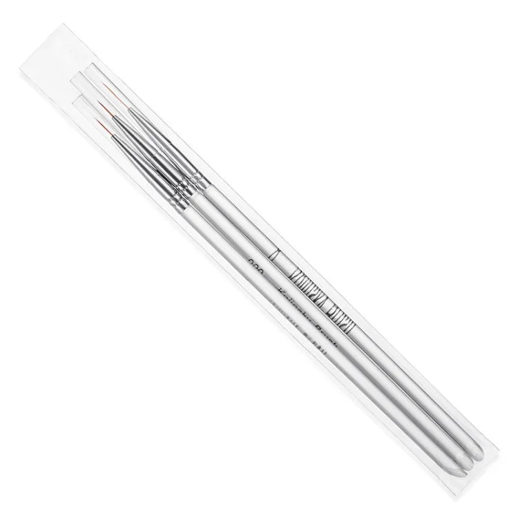 3 cọ vẽ móng nghệ thuật, cọ mỏng acrylic pha lê, bút vẽ kẻ sọc hoa, dụng cụ làm móng