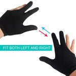 Bộ 10 chiếc găng tay snooker spandex, găng tay chơi billiard mở ba ngón tay bên trái, phụ kiện snooker