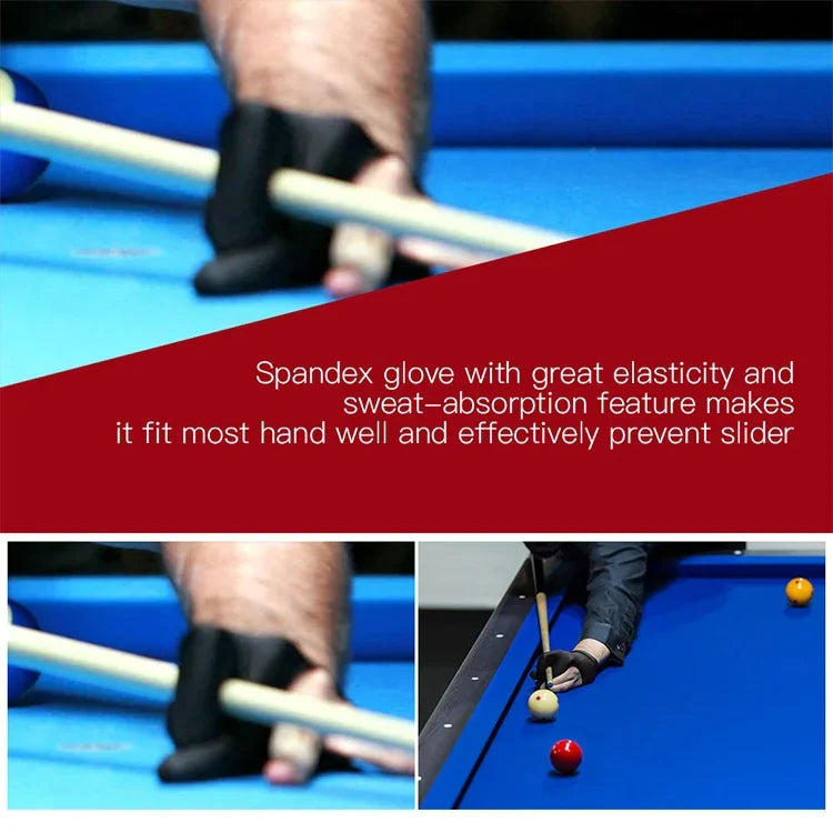 Bộ 10 chiếc găng tay snooker spandex, găng tay chơi billiard mở ba ngón tay bên trái, phụ kiện snooker