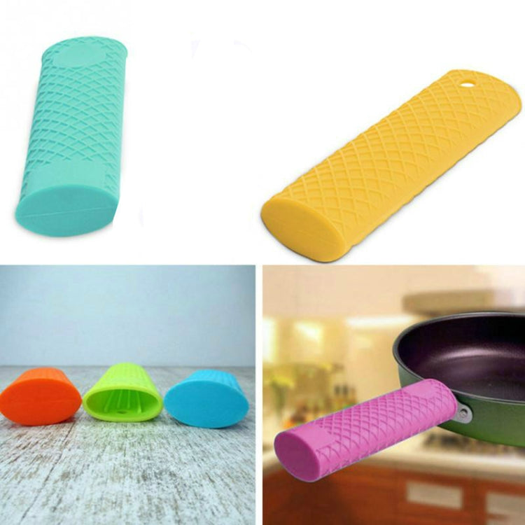 2 cái tay cầm nồi silicone dày bền nhiều màu, ống cách nhiệt chống trượt, tay cầm mềm chống trượt