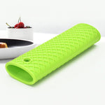 2 cái tay cầm nồi silicone dày bền nhiều màu, ống cách nhiệt chống trượt, tay cầm mềm chống trượt