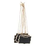 Bảng đen mini 12 cái bằng gỗ có dây, bảng tin phấn, trang trí đám cưới và tiệc tại nhà, bảng đen gỗ 3