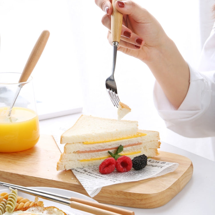 Bộ dao muỗng đũa 3 trong 1 sáng tạo cho học sinh, bộ ba món dao muỗng đũa cán gỗ, bộ hai món muỗng đũa gỗ