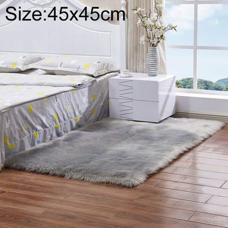 Thảm lông cừu nhân tạo mềm hình chữ nhật sang trọng, 80x180cm, 45x45cm, 100x180cm, 55x55cm