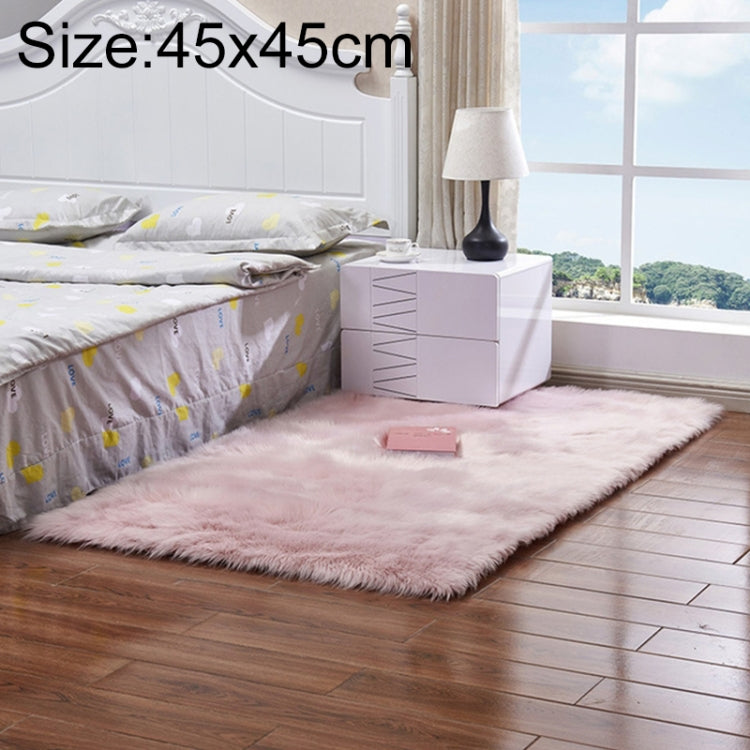 Thảm lông cừu nhân tạo mềm hình chữ nhật sang trọng, 80x180cm, 45x45cm, 100x180cm, 55x55cm