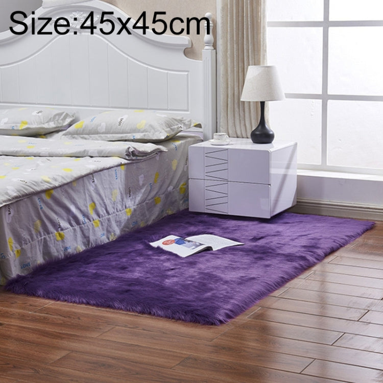 Thảm lông cừu nhân tạo mềm hình chữ nhật sang trọng, 80x180cm, 45x45cm, 100x180cm, 55x55cm