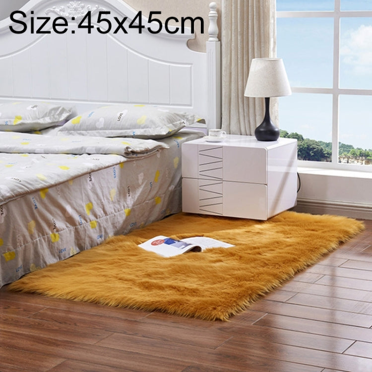 Thảm lông cừu nhân tạo mềm hình chữ nhật sang trọng, 80x180cm, 45x45cm, 100x180cm, 55x55cm