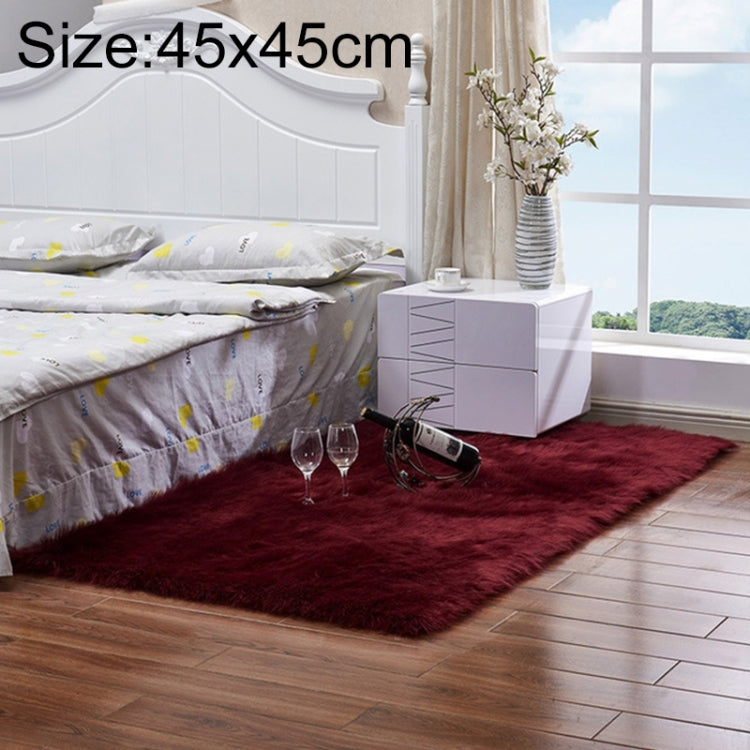 Thảm lông cừu nhân tạo mềm hình chữ nhật sang trọng, 80x180cm, 45x45cm, 100x180cm, 55x55cm