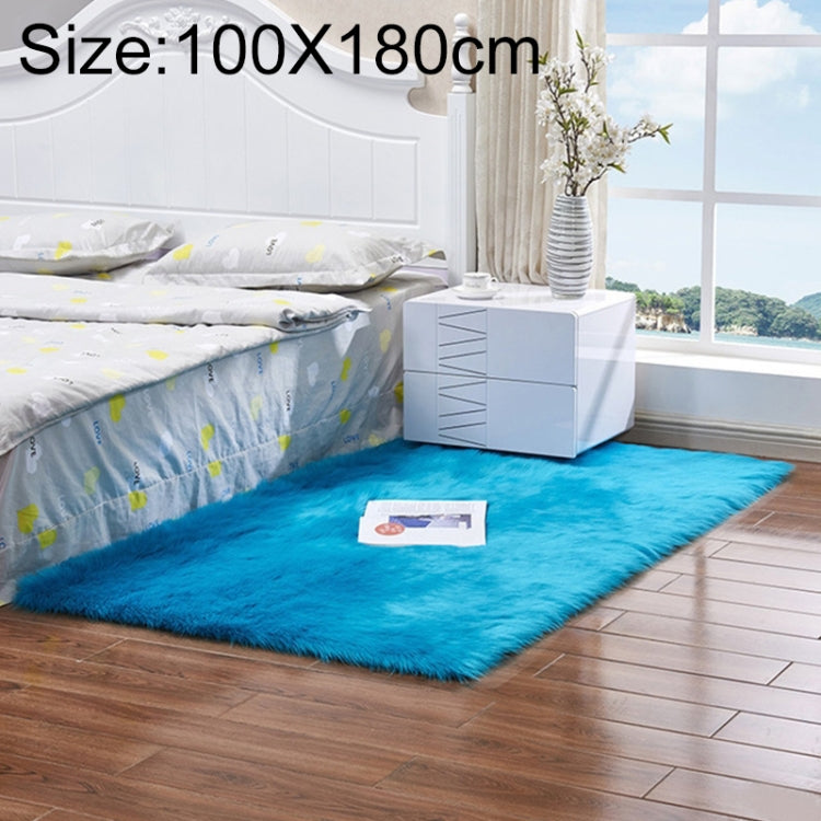 Thảm lông cừu nhân tạo mềm hình chữ nhật sang trọng, 80x180cm, 45x45cm, 100x180cm, 55x55cm