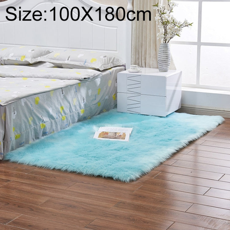 Thảm lông cừu nhân tạo mềm hình chữ nhật sang trọng, 80x180cm, 45x45cm, 100x180cm, 55x55cm