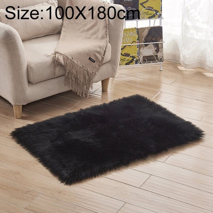 Thảm lông cừu nhân tạo mềm hình chữ nhật sang trọng, 80x180cm, 45x45cm, 100x180cm, 55x55cm