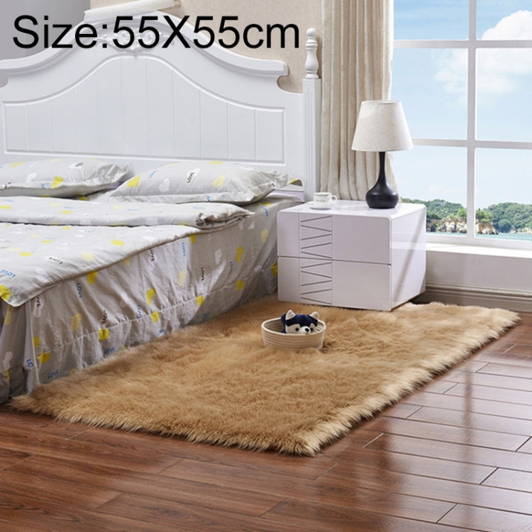 Thảm lông cừu nhân tạo mềm hình chữ nhật sang trọng, 80x180cm, 45x45cm, 100x180cm, 55x55cm