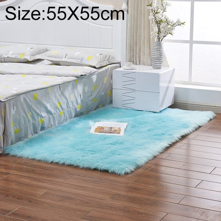 Thảm lông cừu nhân tạo mềm hình chữ nhật sang trọng, 80x180cm, 45x45cm, 100x180cm, 55x55cm