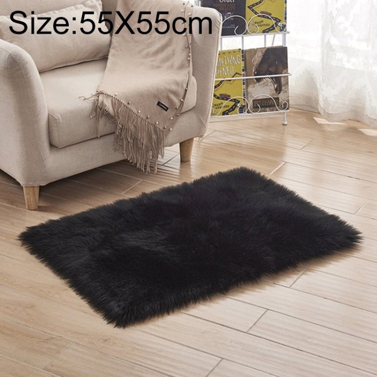Thảm lông cừu nhân tạo mềm hình chữ nhật sang trọng, 80x180cm, 45x45cm, 100x180cm, 55x55cm