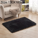 Thảm lông cừu nhân tạo mềm hình chữ nhật vuông sang trọng, 120x160cm