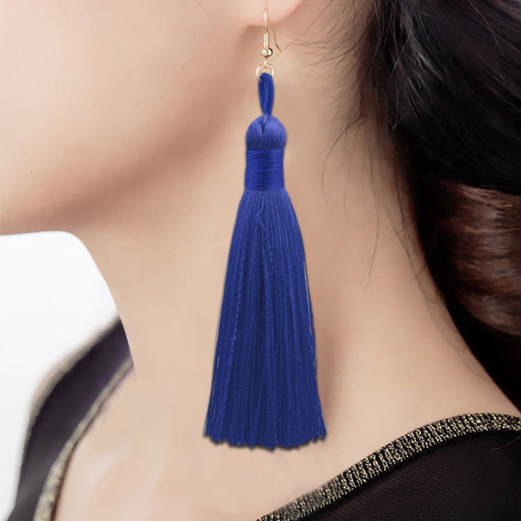 Bộ 3 bông tai tua rua dài phong cách Boho nữ, màu đen, xanh dương, vàng, tím, đỏ, hồng, trắng, đa màu, đỏ rượu, đỏ hồng, xanh lá, xám, cà phê đậm, cà phê