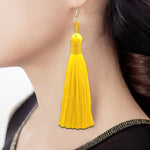Bộ 3 bông tai tua rua dài phong cách Boho nữ, màu đen, xanh dương, vàng, tím, đỏ, hồng, trắng, đa màu, đỏ rượu, đỏ hồng, xanh lá, xám, cà phê đậm, cà phê