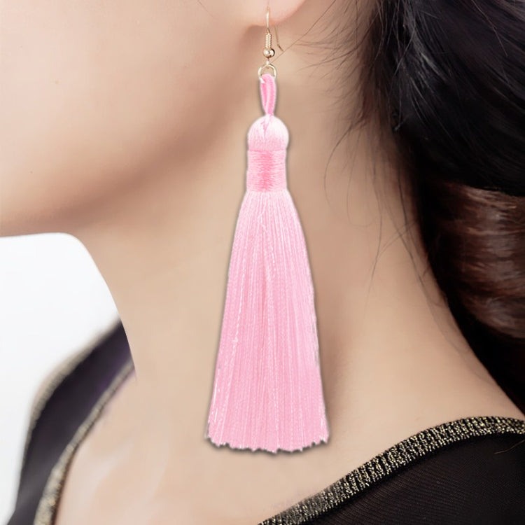 Bộ 3 bông tai tua rua dài phong cách Boho nữ, màu đen, xanh dương, vàng, tím, đỏ, hồng, trắng, đa màu, đỏ rượu, đỏ hồng, xanh lá, xám, cà phê đậm, cà phê