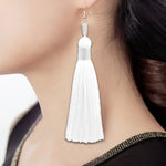 Bộ 3 bông tai tua rua dài phong cách Boho nữ, màu đen, xanh dương, vàng, tím, đỏ, hồng, trắng, đa màu, đỏ rượu, đỏ hồng, xanh lá, xám, cà phê đậm, cà phê