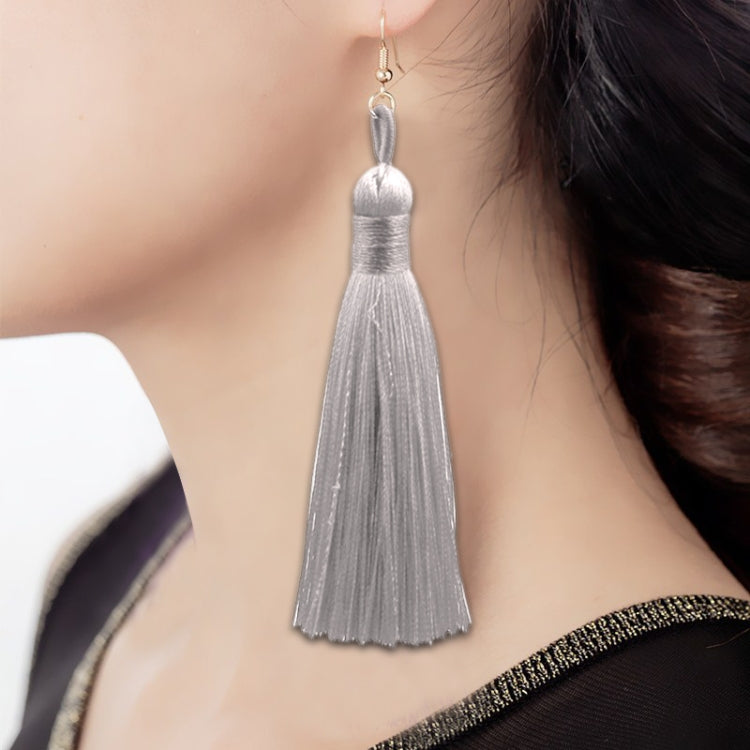 Bộ 3 bông tai tua rua dài phong cách Boho nữ, màu đen, xanh dương, vàng, tím, đỏ, hồng, trắng, đa màu, đỏ rượu, đỏ hồng, xanh lá, xám, cà phê đậm, cà phê