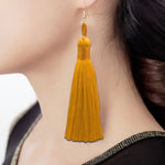 Bộ 3 bông tai tua rua dài phong cách Boho nữ, màu đen, xanh dương, vàng, tím, đỏ, hồng, trắng, đa màu, đỏ rượu, đỏ hồng, xanh lá, xám, cà phê đậm, cà phê