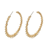 Vintage Round Fashion Earrings Female Jewellery, gold, white