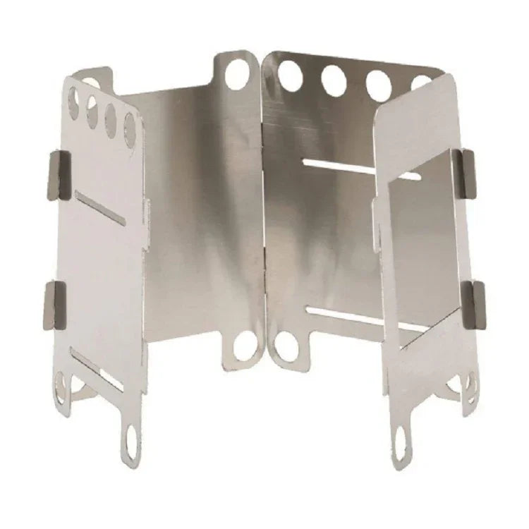 Bếp củi cắm trại siêu nhẹ gấp gọn bỏ túi, bếp đốt củi nấu ăn ngoài trời bằng hợp kim nhôm-titanium, 7.8 x10.7x8.7cm