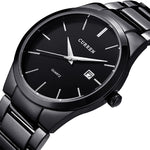 Đồng hồ quartz thép nguyên khối chống nước CURREN 8106 thời trang kinh doanh, vỏ đen mặt đen, vỏ trắng mặt đen, vỏ đen mặt trắng, vỏ trắng mặt trắng