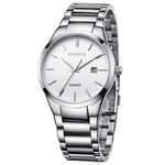 Đồng hồ quartz thép nguyên khối chống nước CURREN 8106 thời trang kinh doanh, vỏ đen mặt đen, vỏ trắng mặt đen, vỏ đen mặt trắng, vỏ trắng mặt trắng