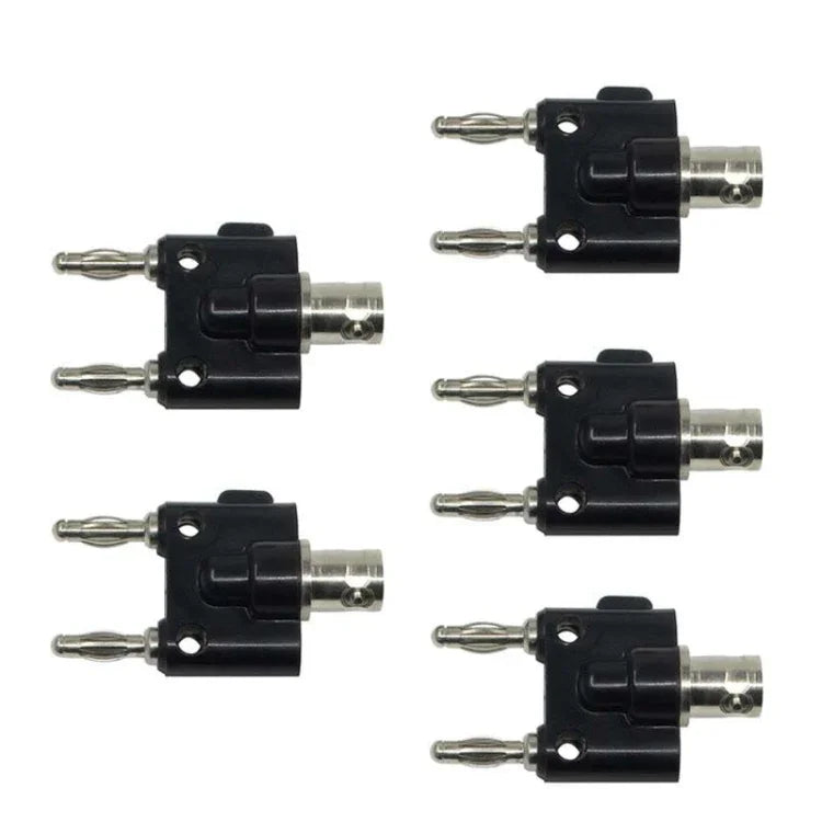 5 cái Đầu nối chuyển đổi BNC Female sang Dual Banana Plug Male, BNC Female sang Dual Banana Male