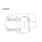 5 cái Đầu nối chuyển đổi BNC Female sang Dual Banana Plug Male, BNC Female sang Dual Banana Male