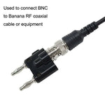 5 cái Đầu nối chuyển đổi BNC Female sang Dual Banana Plug Male, BNC Female sang Dual Banana Male