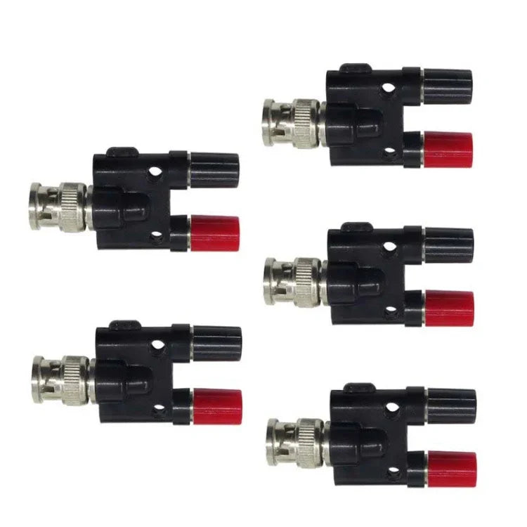 5 cái Đầu nối BNC Male Plug sang hai Banana Jack Female RF Adapter, BNC Male sang hai Banana Female