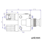 5 cái Đầu nối BNC Male Plug sang hai Banana Jack Female RF Adapter, BNC Male sang hai Banana Female