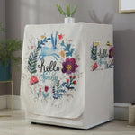 Bọc máy giặt hình trống bằng vải cotton và linen hoạt hình, 83x60x60cm